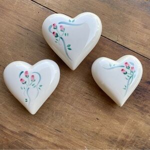 Lasting Products Hearts Ceramic Wall-Hangings Bundle of 3 Beautiful Condition!